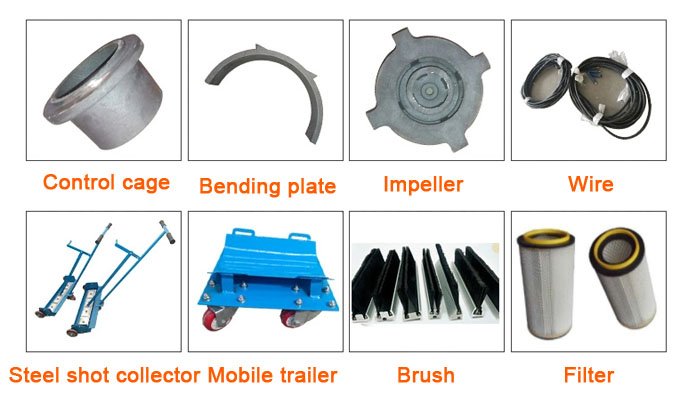 Floor shot blasting machine accessories