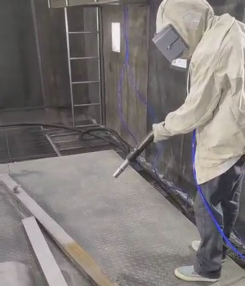 Artificial sandblasting Artificial sandblasting